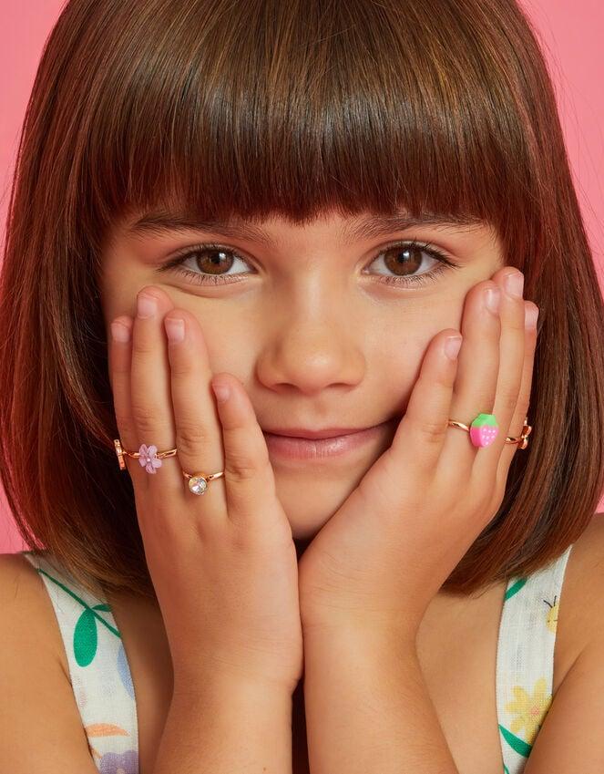 Accessorize 5-Pack Girls Spring Garden Adjustable Rings