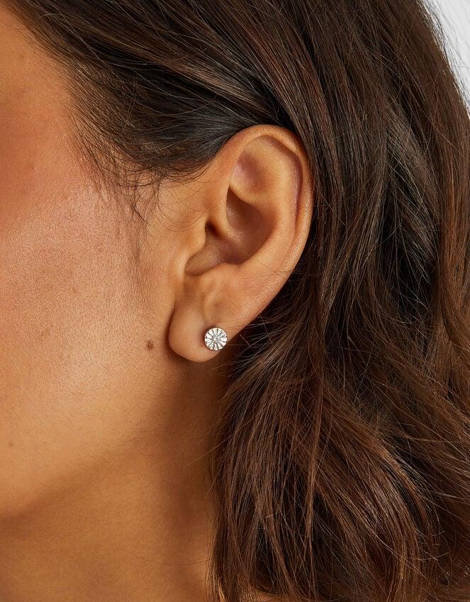 Accessorize 5-Pack Sterling Silver-Plated Stone Stud & Hoop Earrings