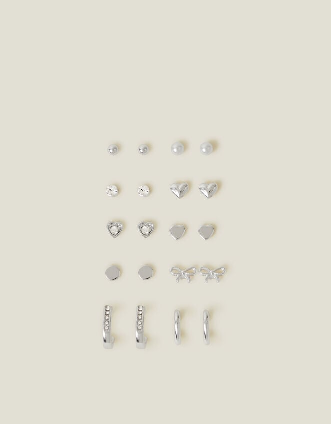 Accessorize 10-Pack Bow Stud And Hoop Earrings