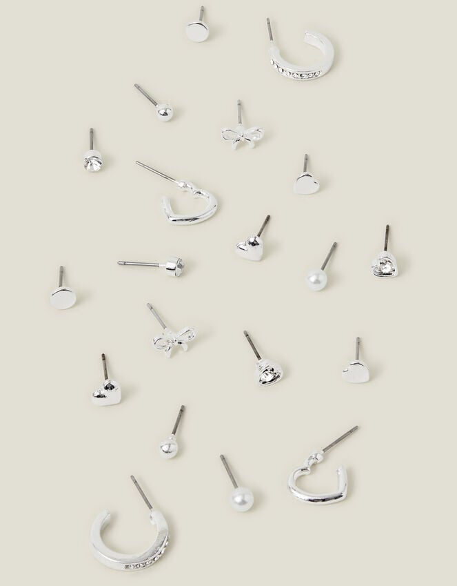 accessorize 10-Pack Bow Stud and Hoop Earrings