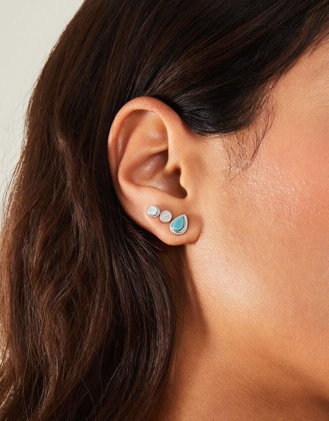 Accessorize 10-Pack Crystal Stud And Hoop Earrings