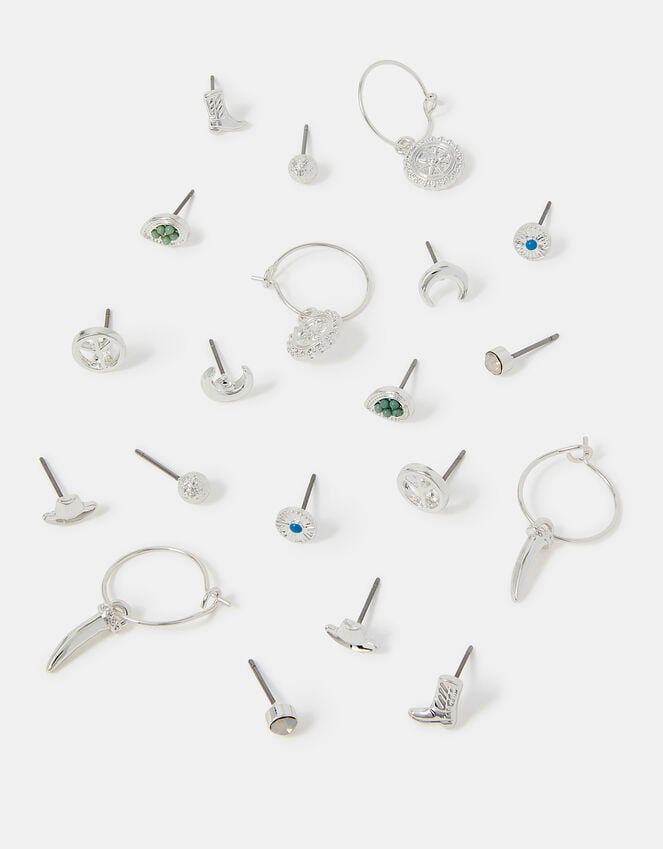 accessorize 10-Pack Hippie Stud & Hoop Earrings
