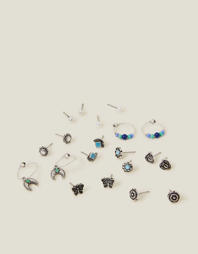 accessorize 10-Pack Mixed Stud and Hoop Earrings