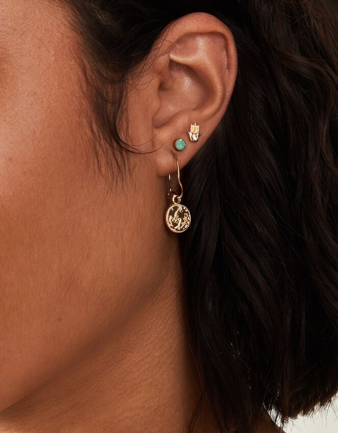 Accessorize 10-Pack Sparkle Stud And Hoop Earrings