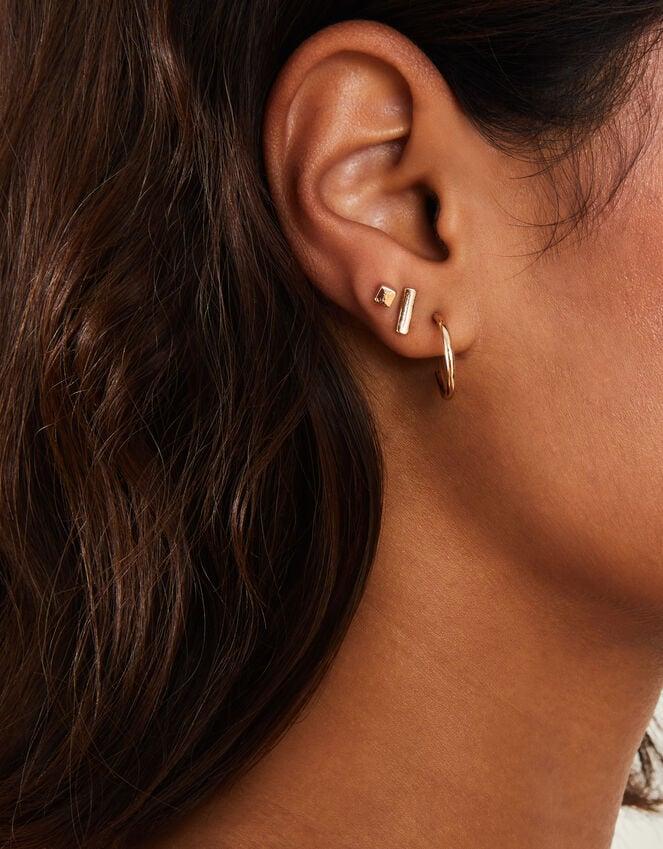 Accessorize 10-Pack Stud And Hoop Earrings Gold