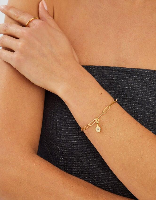 Accessorize 14ct Gold-Plated Birthstone Charm Gold