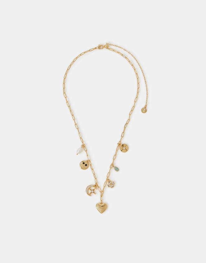 Accessorize 14ct Gold-Plated Charm Necklace