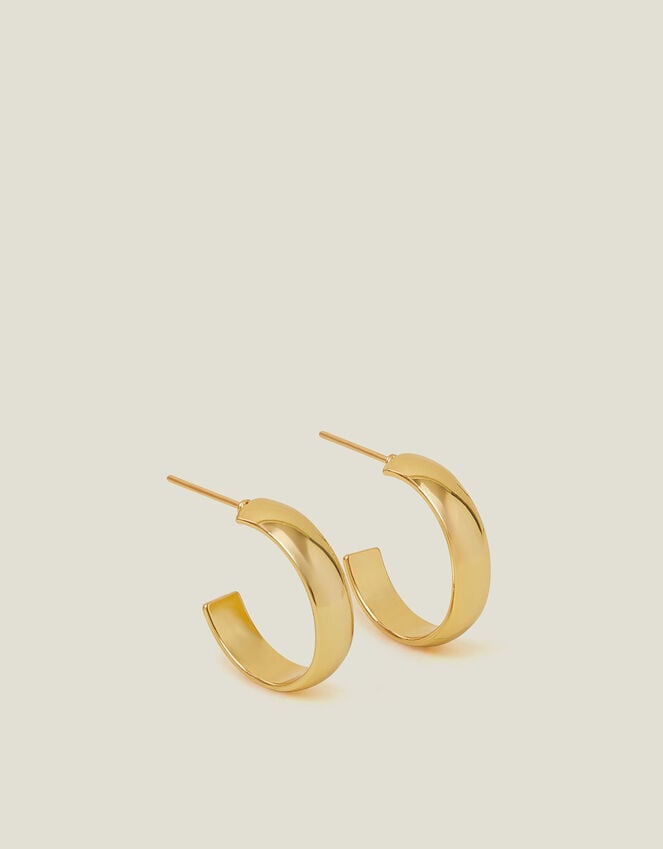 Accessorize 14ct Gold-Plated Chunky Hoop Earrings