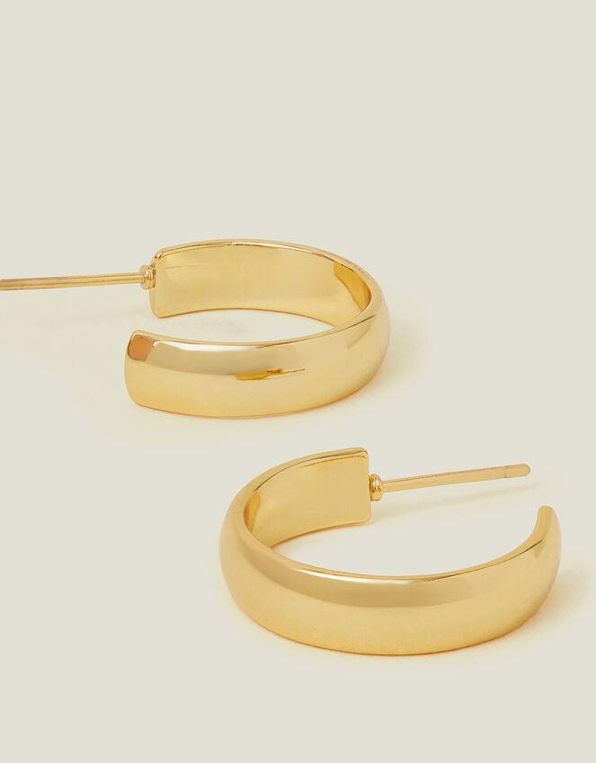 accessorize 14ct Gold-Plated Chunky Hoop Earrings