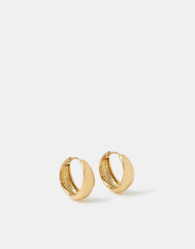 Accessorize 14ct Gold-Plated Clasp Hoop Earrings