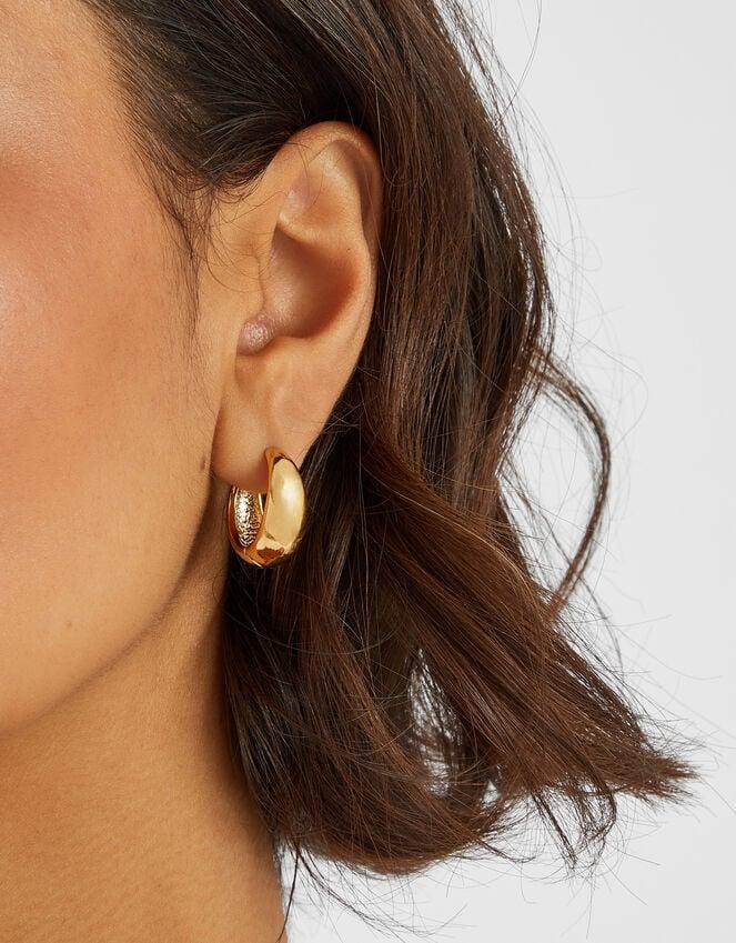 Accessorize 14ct Gold-Plated Clasp Hoop Earrings