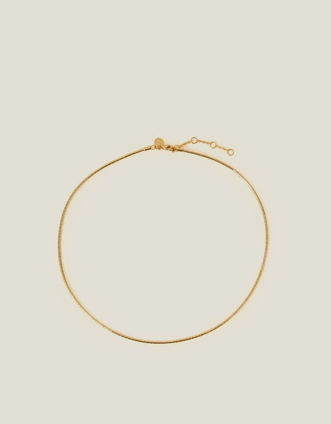 Accessorize 14ct Gold-Plated Diamond Cut Necklace