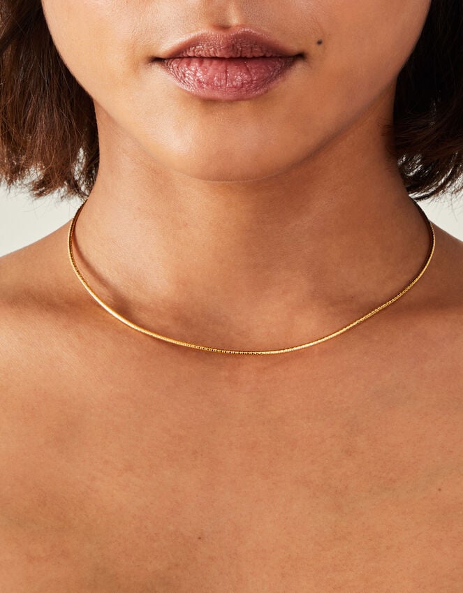 Accessorize 14ct Gold-Plated Diamond Cut Necklace