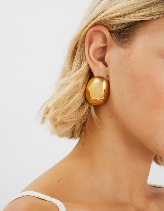 Accessorize 14ct Gold-Plated Dome Stud Earrings