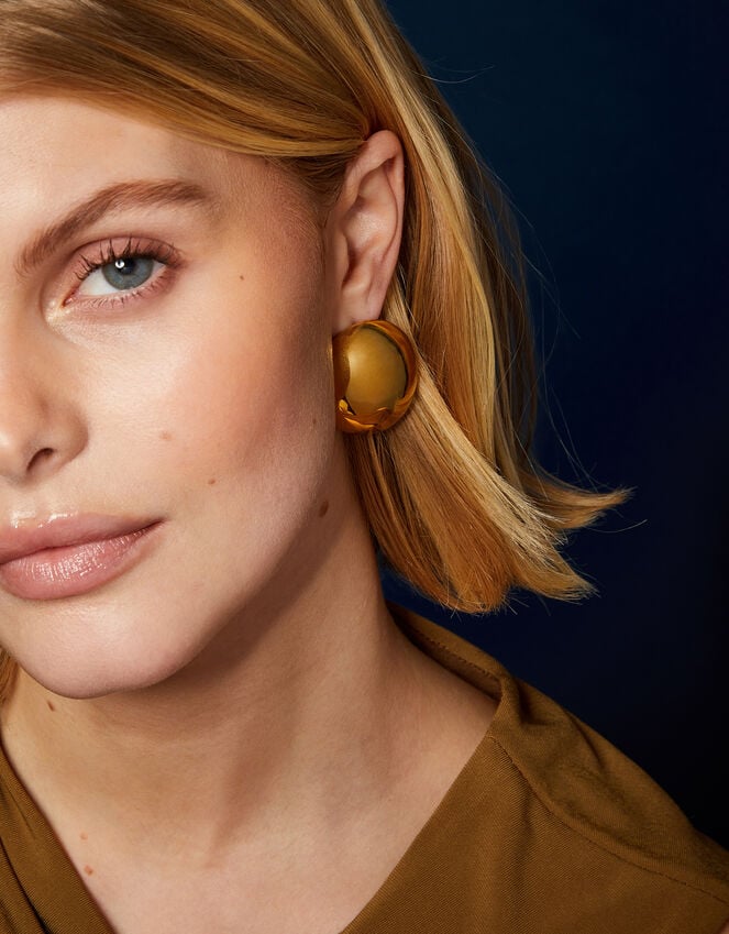 Accessorize 14ct Gold-Plated Dome Stud Earrings