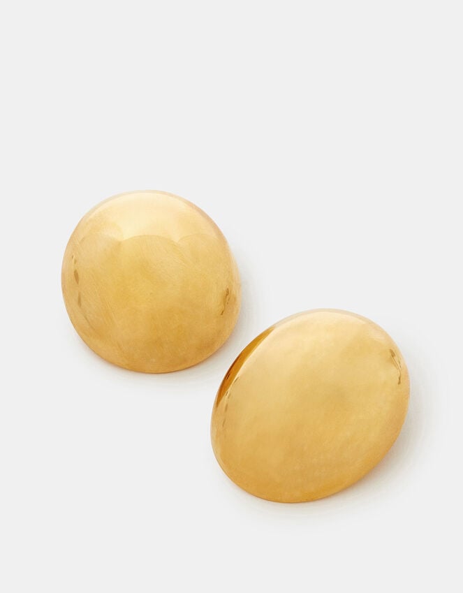 accessorize 14ct Gold-Plated Dome Stud Earrings