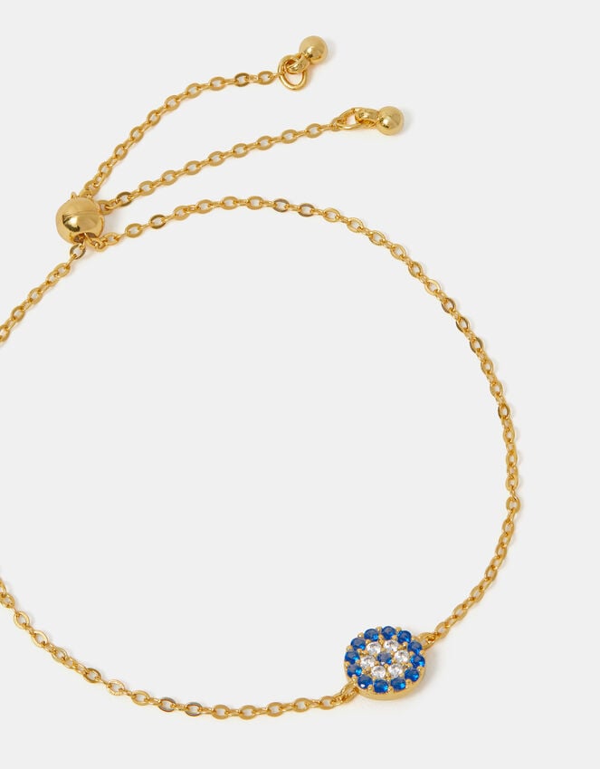 accessorize 14ct Gold-Plated Evil Eye Bracelet