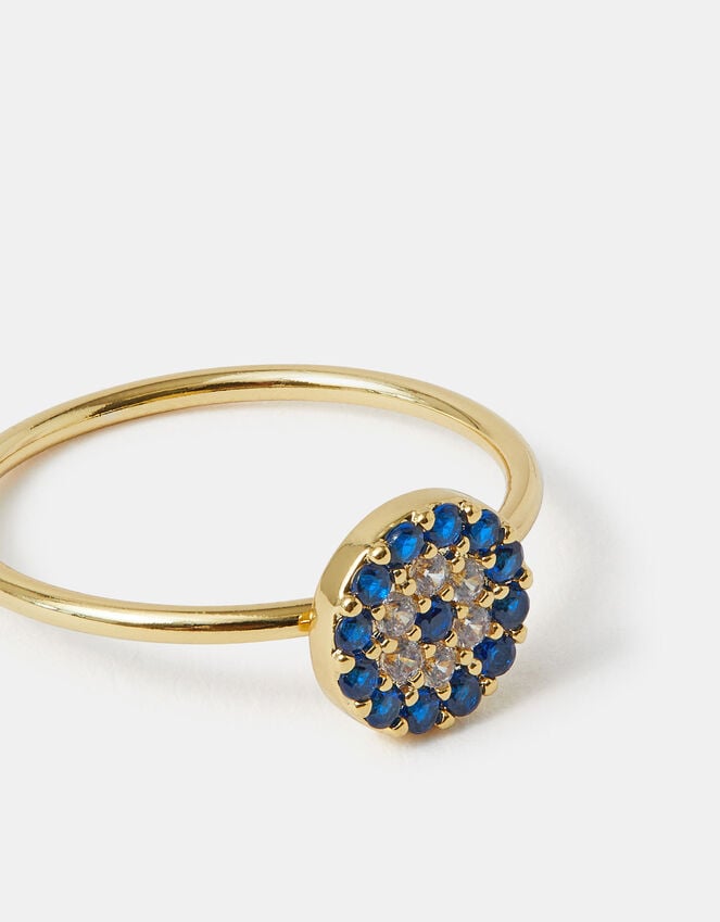 accessorize 14ct Gold-Plated Evil Eye Ring Gold