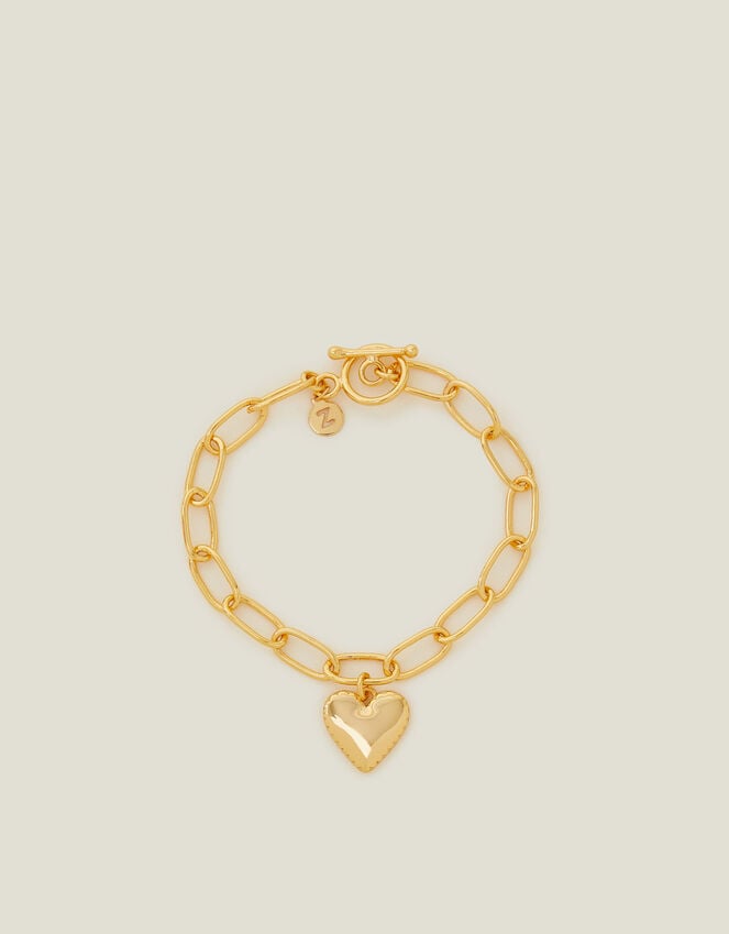 Accessorize 14ct Gold-Plated Heart Chain Bracelet