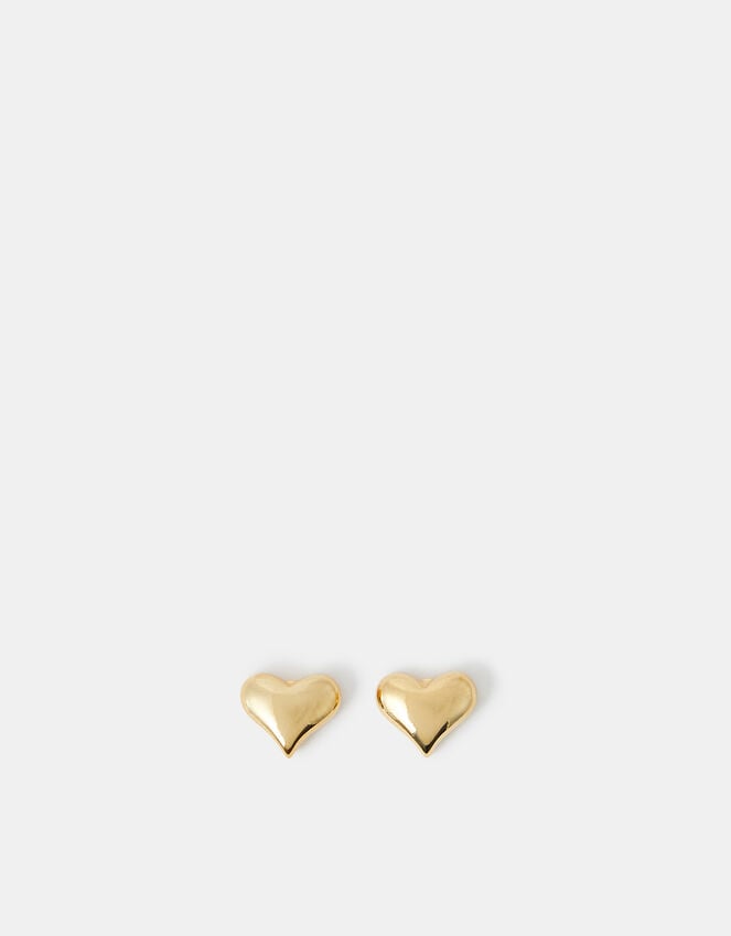 Accessorize 14ct Gold-Plated Heart Stud Earrings