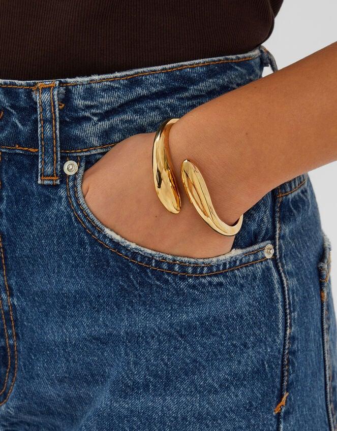 Accessorize 14ct Gold-Plated Hinge Wrap Bangle