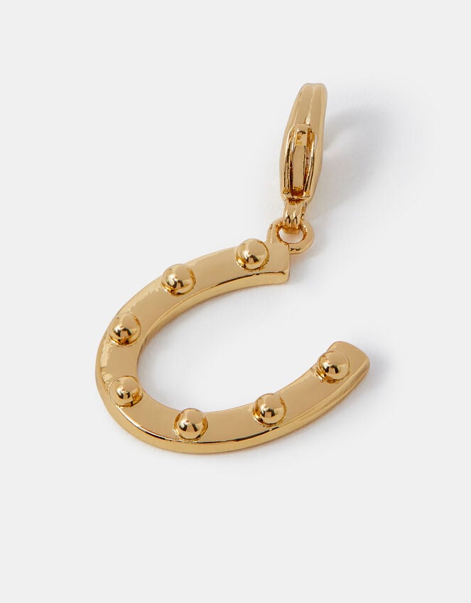 accessorize 14ct Gold-Plated Horseshoe Charm
