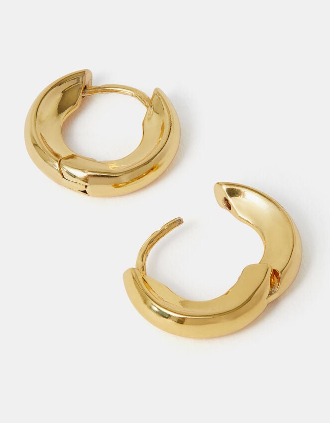 accessorize 14ct Gold-Plated Huggie Hoop Earrings