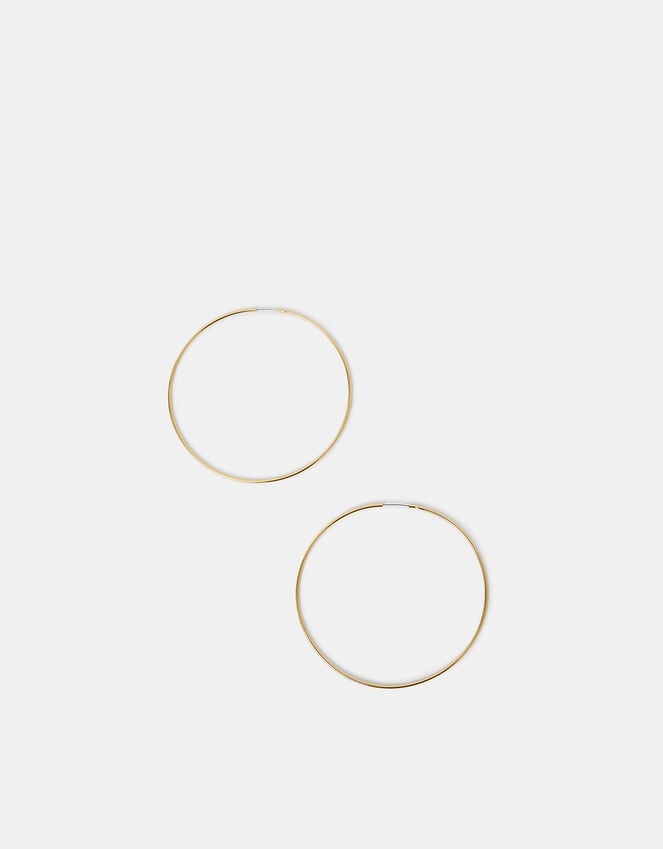 Accessorize 14ct Gold-Plated Large Thin Hoops