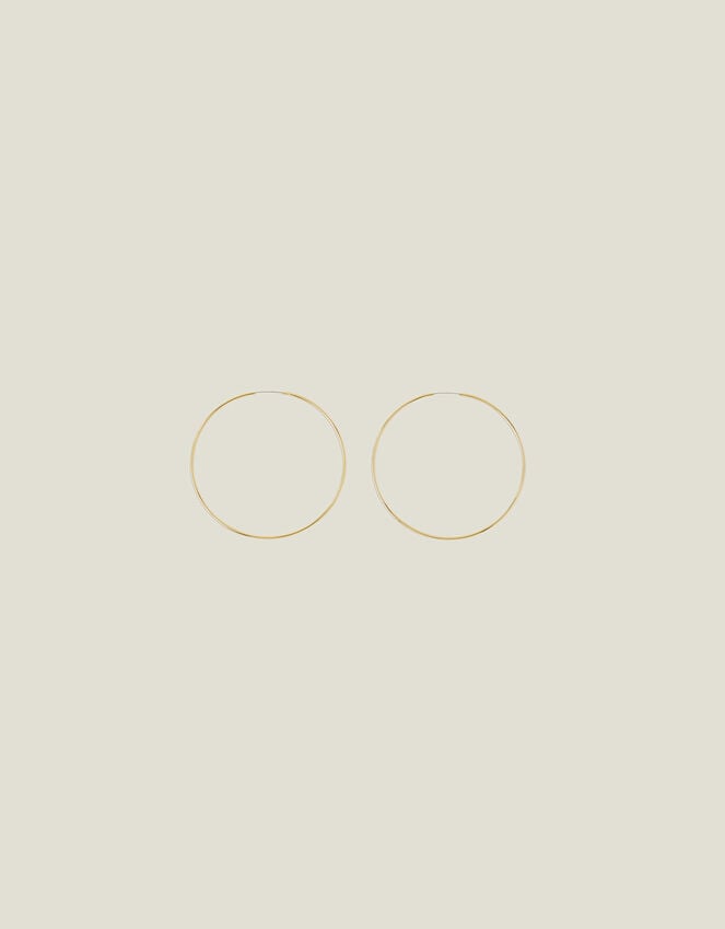 Accessorize 14ct Gold-Plated Large Thin Hoops