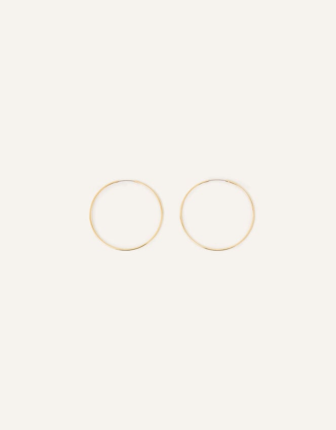 Accessorize 14ct Gold-Plated Medium Hoop Earrings