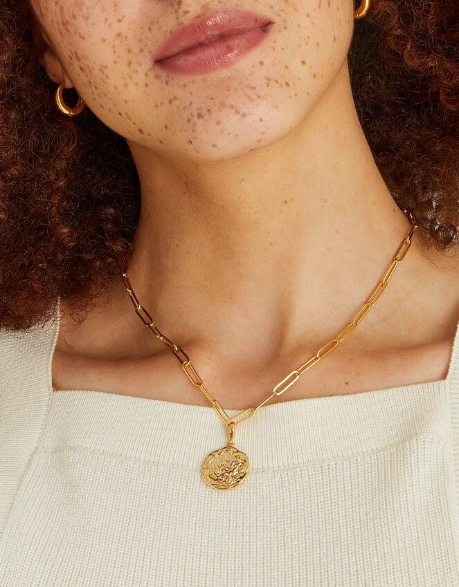 accessorize 14ct Gold-Plated Molten Disc Charm