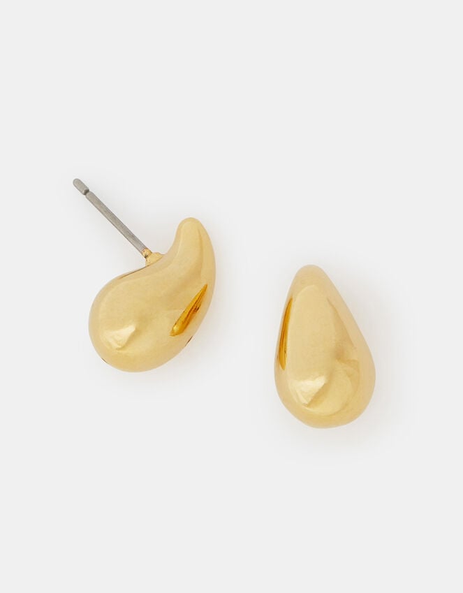 accessorize 14ct Gold-Plated Molten Stud Earrings