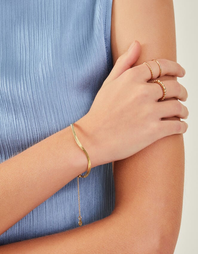 Accessorize 14ct Gold-Plated Omega Chain Bracelet