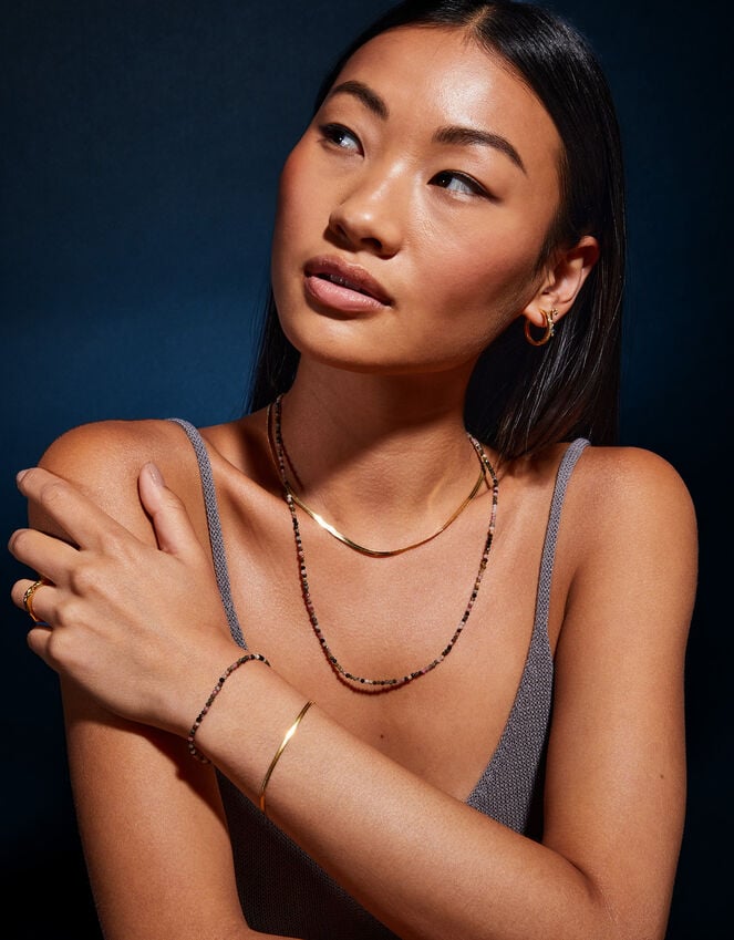 Accessorize 14ct Gold-Plated Omega Chain Bracelet