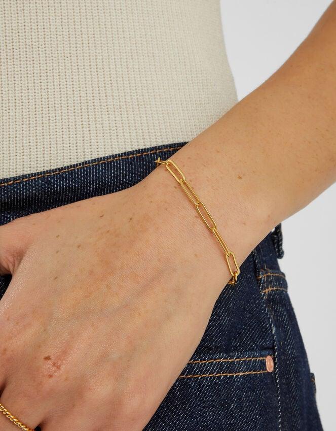 accessorize 14ct Gold-Plated Paper Clip Bracelet