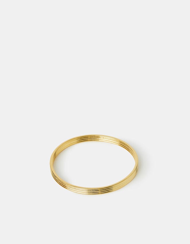 Accessorize 14ct Gold-Plated Ridge Bangle
