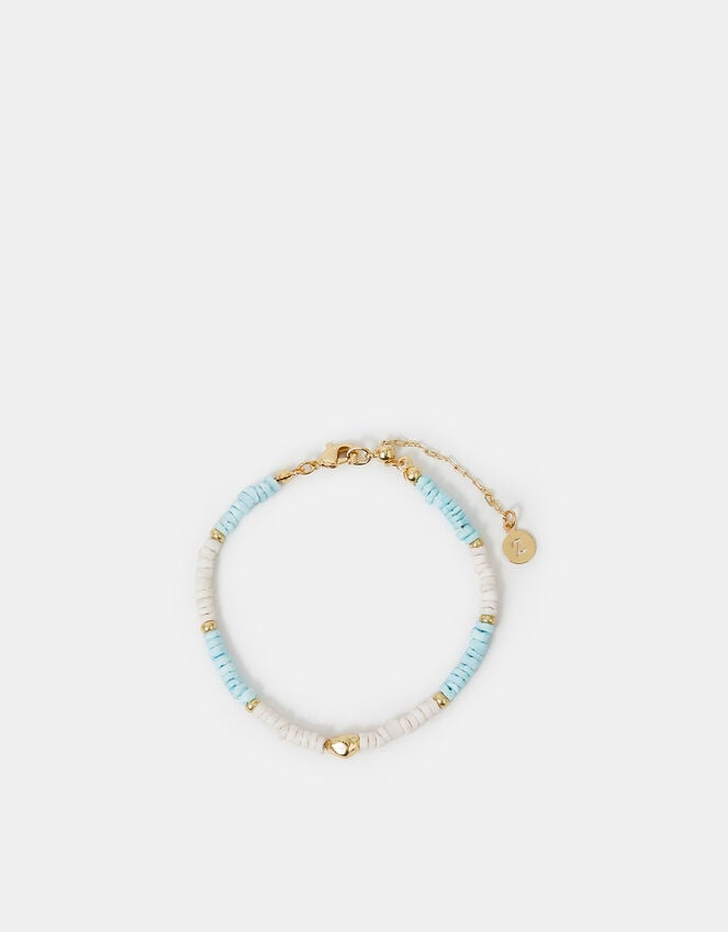 Accessorize 14ct Gold-Plated Shell Beaded Bracelet