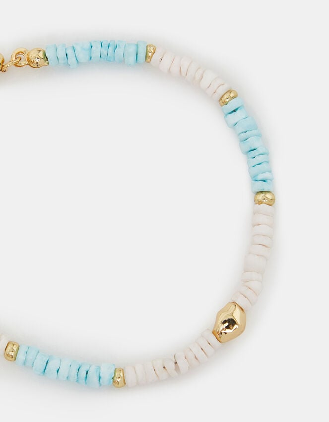 accessorize 14ct Gold-Plated Shell Beaded Bracelet