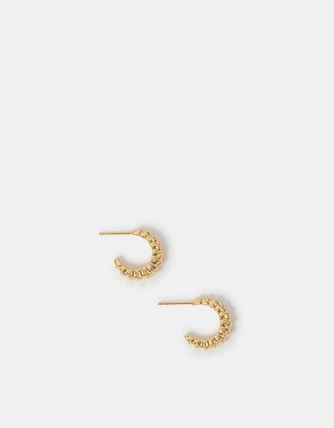 Accessorize 14ct Gold-Plated Shell Hoop Earrings
