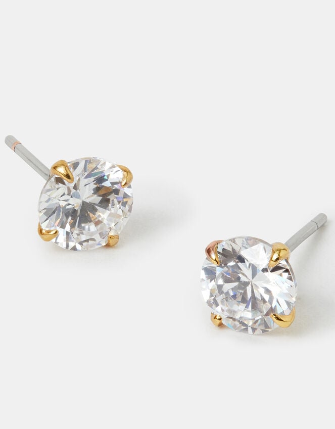 accessorize 14ct Gold-Plated Simple Studs