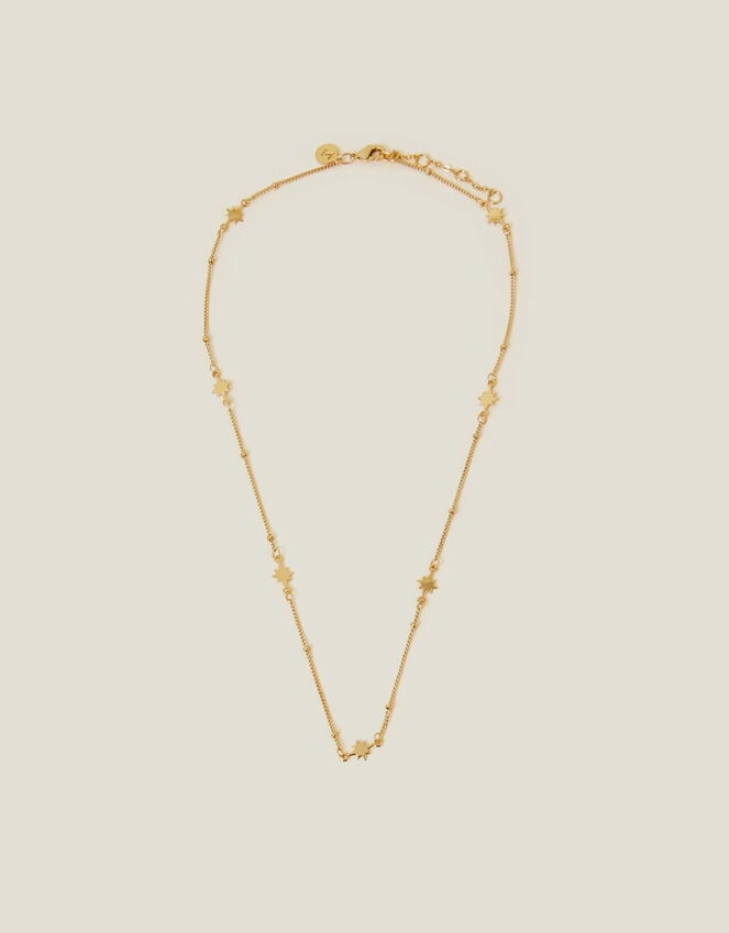 Accessorize 14ct Gold-Plated Star Station Necklace