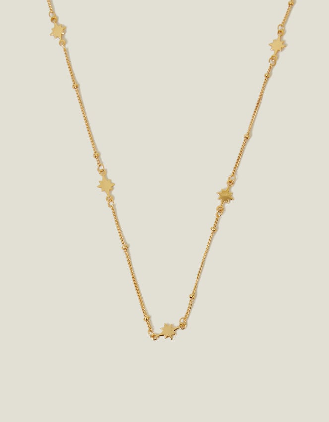 accessorize 14ct Gold-Plated Star Station Necklace