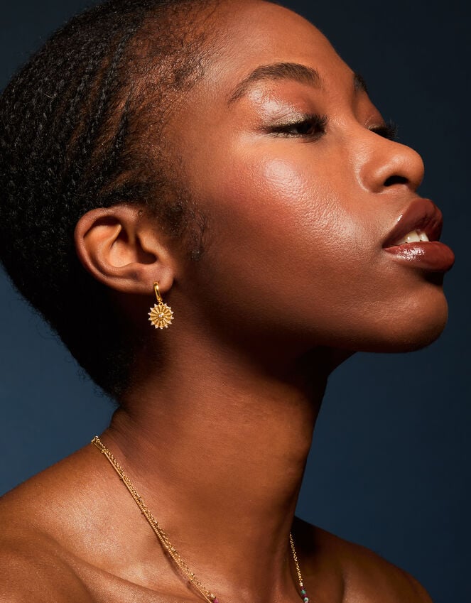 Accessorize 14ct Gold-Plated Sun Drop Earrings