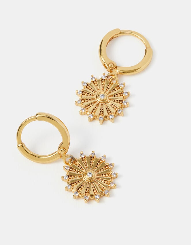 accessorize 14ct Gold-Plated Sun Drop Earrings