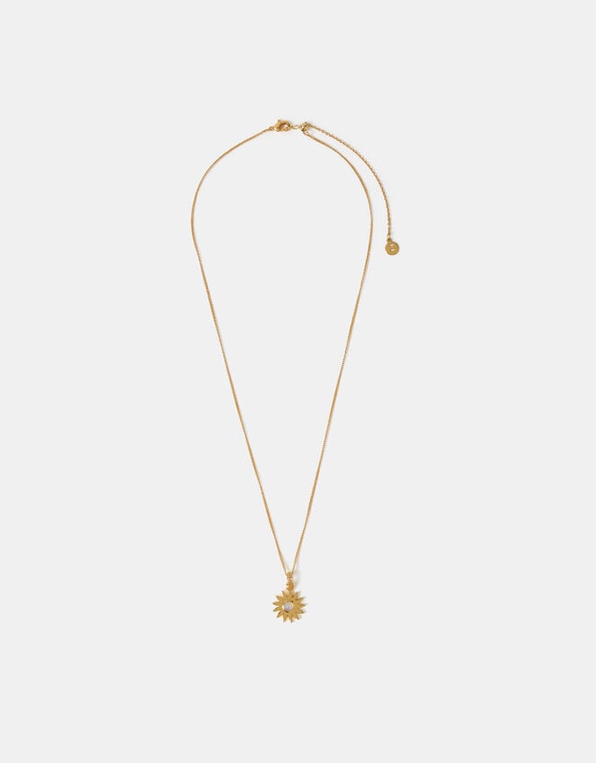 Accessorize 14ct Gold-Plated Sun Pendant Necklace