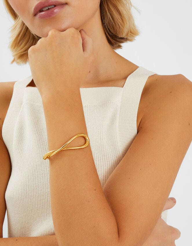 Accessorize 14ct Gold-Plated Swirl Cuff Bracelet