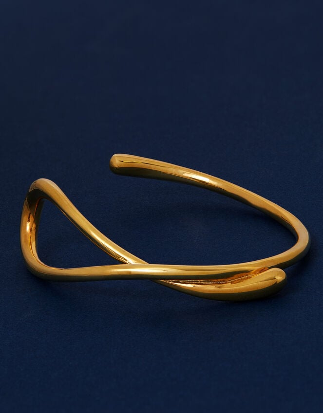 Accessorize 14ct Gold-Plated Swirl Cuff Bracelet