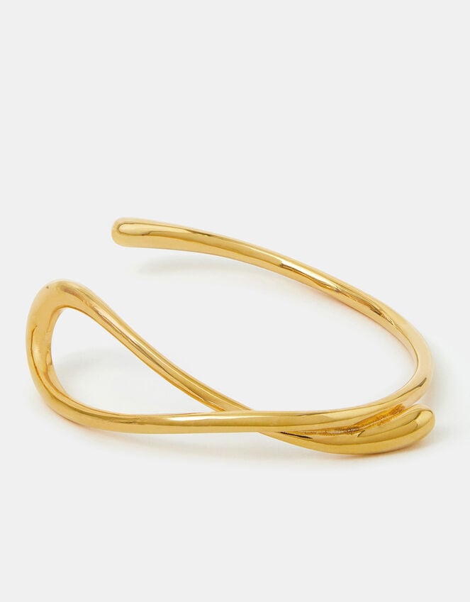 accessorize 14ct Gold-Plated Swirl Cuff Bracelet