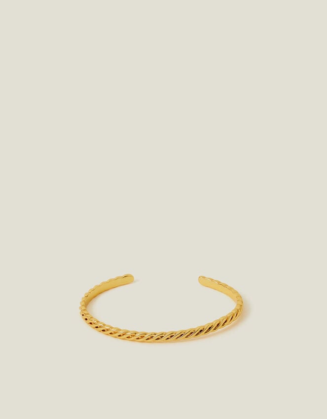 Accessorize 14ct Gold-Plated Twisted Bangle Cuff