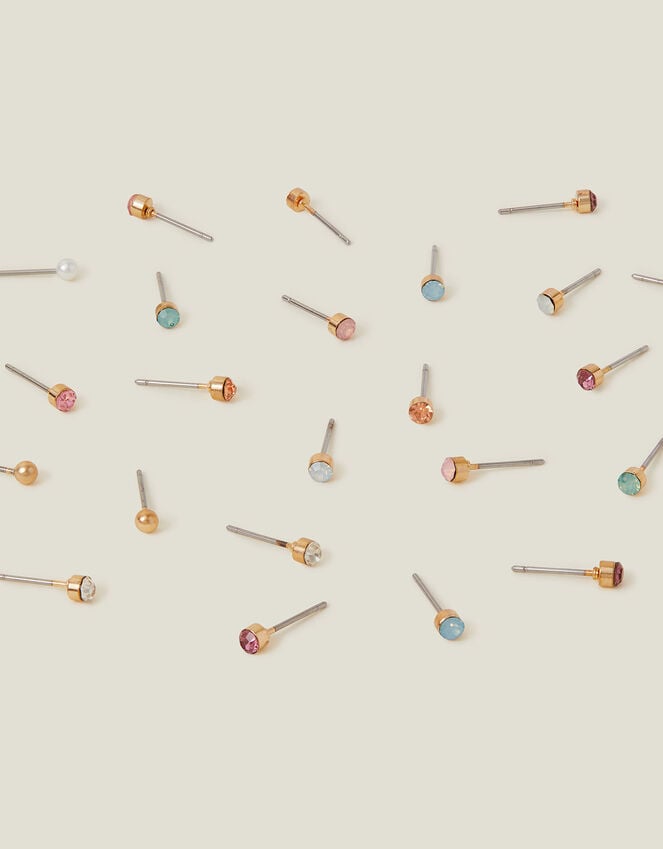Accessorize 15-Pack Stone Stud Earrings Multi